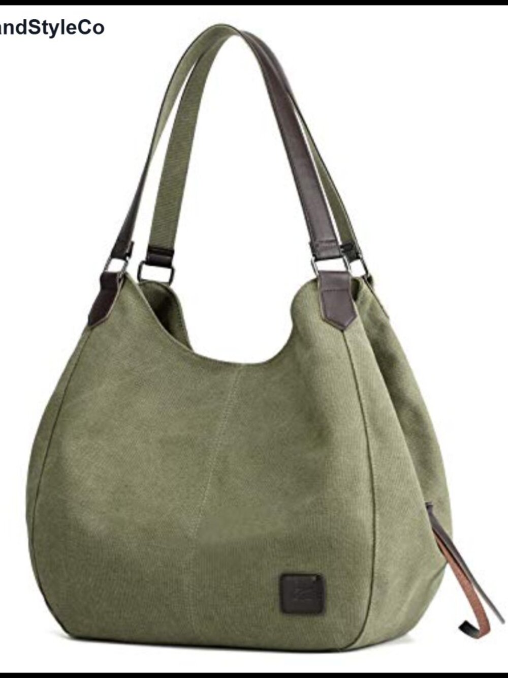 Canvas Hobo Shoulder Bag Multi Pocket Tote Handbag